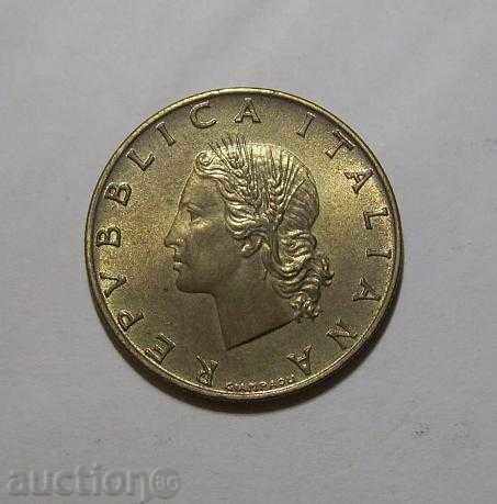 Italia 20 liras 1958 frumos moneda UNC