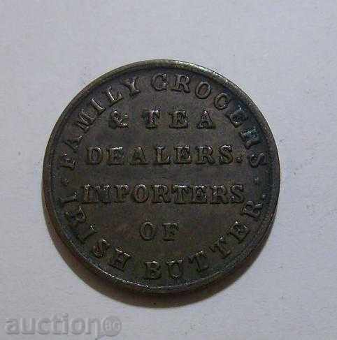 William Scott token Manchester Family Grocers Tea dealers with price 15.00 BGN | € 7.67 William Scott token Manchester Family Grocers Tea dealers with price 15.00 BGN | € 7.67
