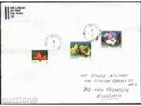 Пътувал  плик с марки Флора Цветя  от Канада