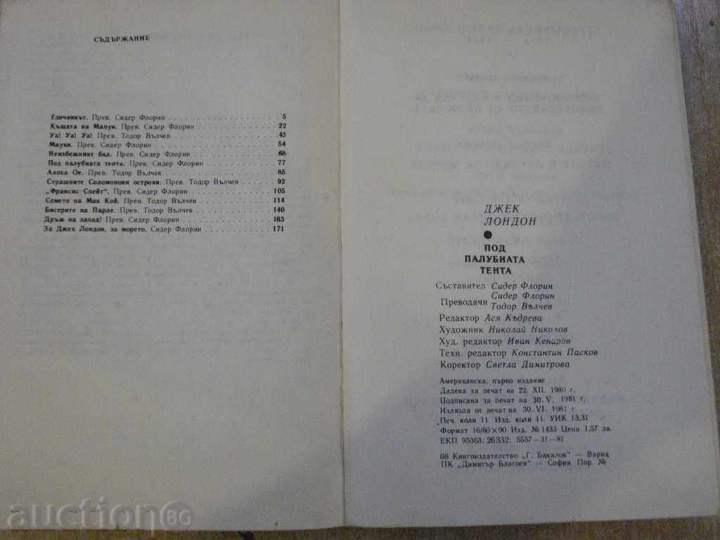 Book Under Deck Tent - Jack London - 176 p. - 6