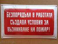 placă socialist emailat, placa