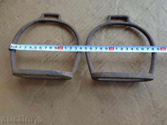 Iron stirrups, spurs, saddle, cavalry