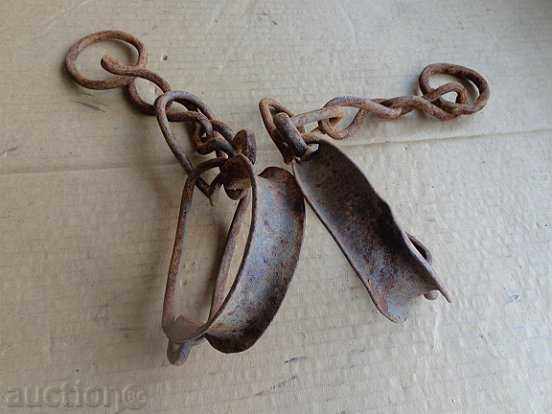 Shackles, fetters, shackles, handcuffs, chain, wrought iron - 6 Shackles, fetters, shackles, handcuffs, chain, wrought iron - 6