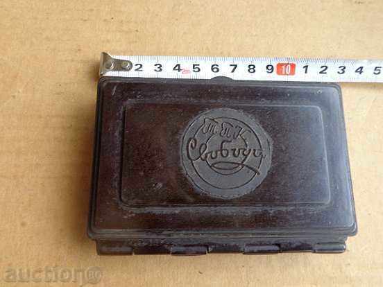 Παράδοση Παλιά σφραγίδα βακελίτη μελάνι μαξιλάρι πρώιμων σοσιαλιστικών Παράδοση Παλιά σφραγίδα βακελίτη μελάνι μαξιλάρι πρώιμων σοσιαλιστικών