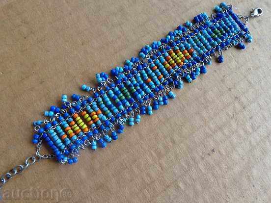 Old bead bracelet, beads, blues - 5 Old bead bracelet, beads, blues - 5