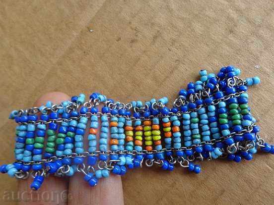 Old bead bracelet, beads, blues - 6 Old bead bracelet, beads, blues - 6