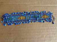 Old bead bracelet, beads, blues