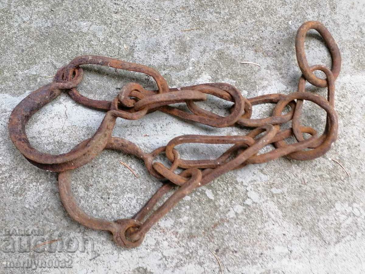 Old buckles, clasps, chains, wrought iron - 6