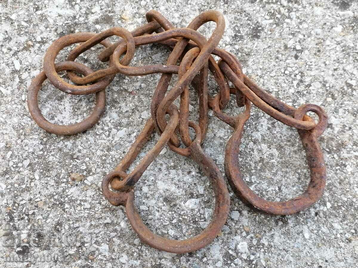 Old buckles, clasps, chains, wrought iron
