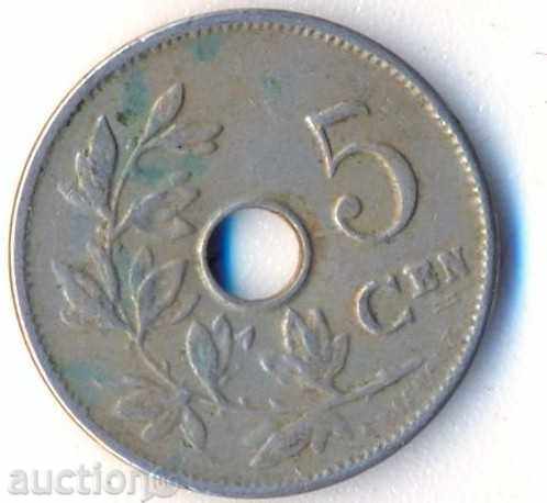 Belgia 5 sentimes 1906