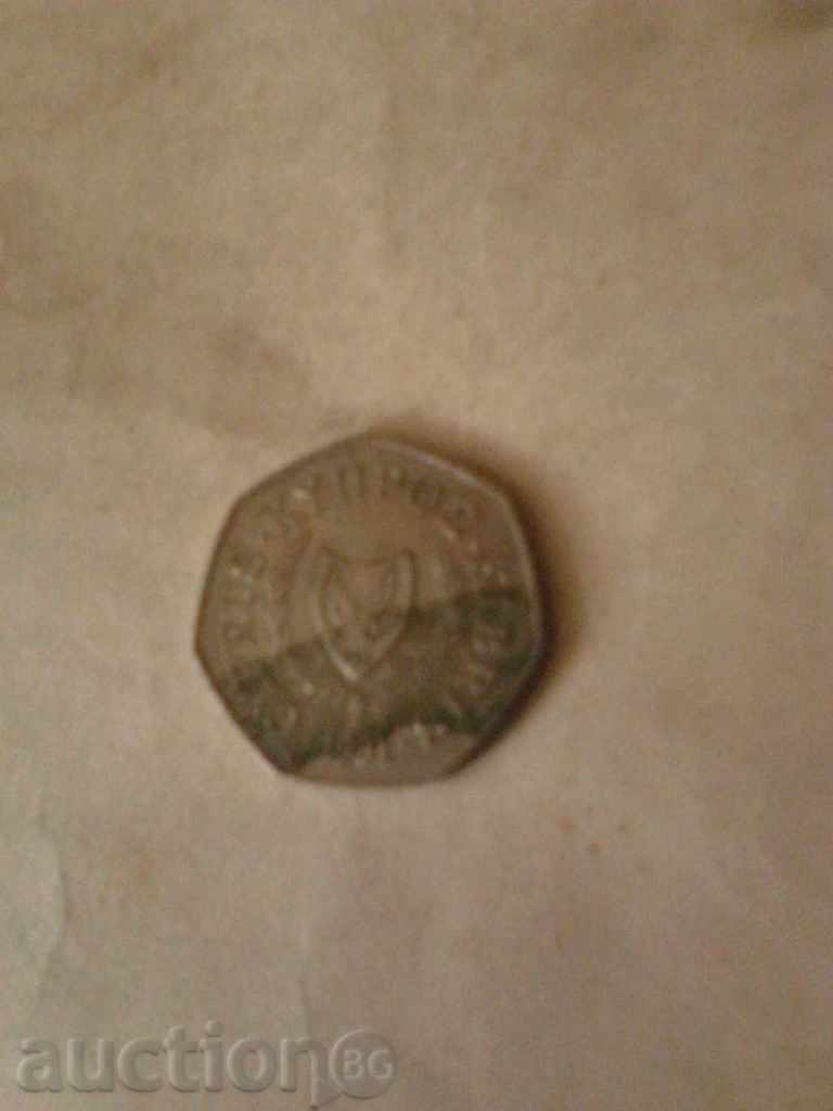 Cyprus 50 cents 1991 with price 1.45 BGN | € 0.74