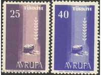 Чисти марки  Европа СЕПТ 1958 от Турция