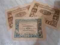 LOT BONDS 20 BGN 1952 YEARS. AND 2 ISSUES 40 BGN 1954 YEARS.