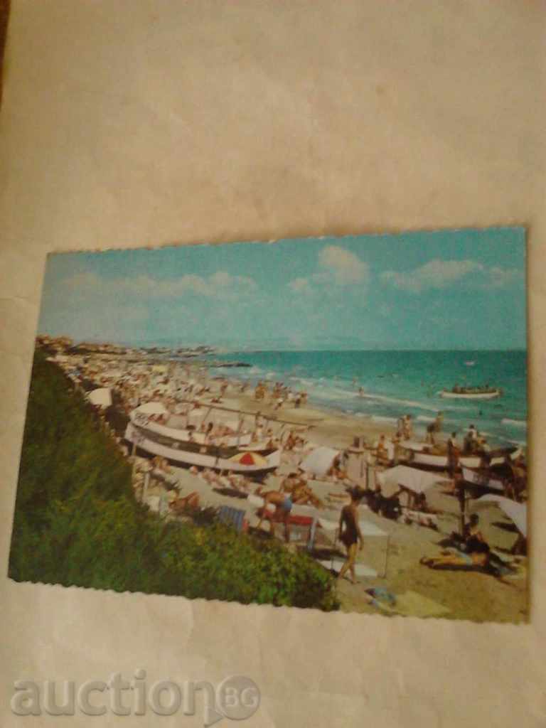 Postcard Pomorie Beach 1973