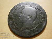 Γαλλία 10 centimes, 1856 Original