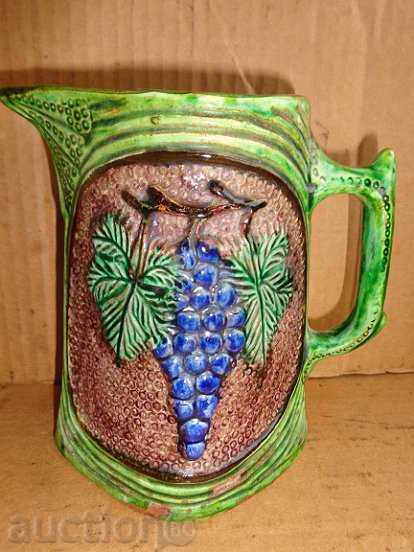 Embossed Trojan jug, ceramic, bas-relief, late 19th century Embossed Trojan jug, ceramic, bas-relief, late 19th century