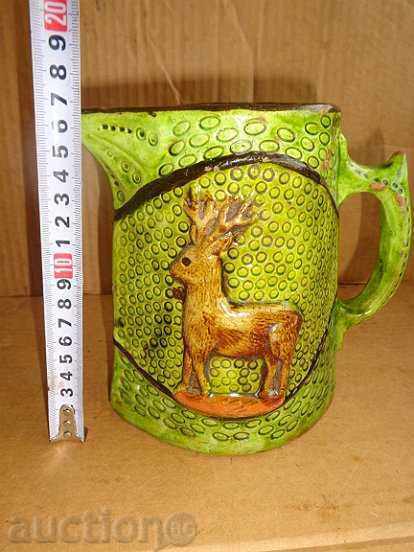 Embossed Trojan jug, ceramic, bas-relief, late 19th century with price 109.00 BGN | € 55.73 Embossed Trojan jug, ceramic, bas-relief, late 19th century with price 109.00 BGN | € 55.73