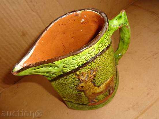 Embossed Trojan jug, ceramic, bas-relief, late 19th century - 6