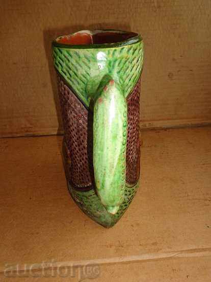 Embossed Trojan jug, ceramic, bas-relief, late 19th century - 6