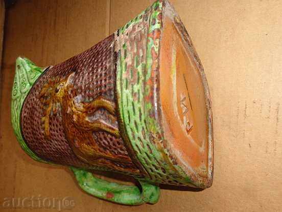 Embossed Trojan jug, ceramic, bas-relief, late 19th century - 7