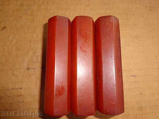 Old luxury handles red amber, silt - 6 Old luxury handles red amber, silt - 6