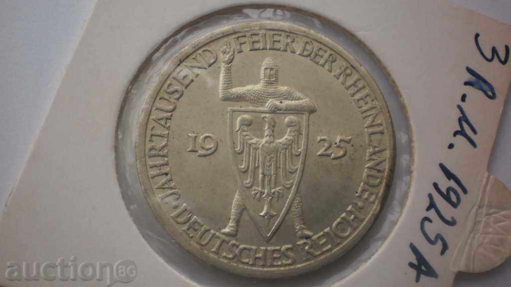 Weimar - Germany - Reich 3 Marks 1925 Rare Coin