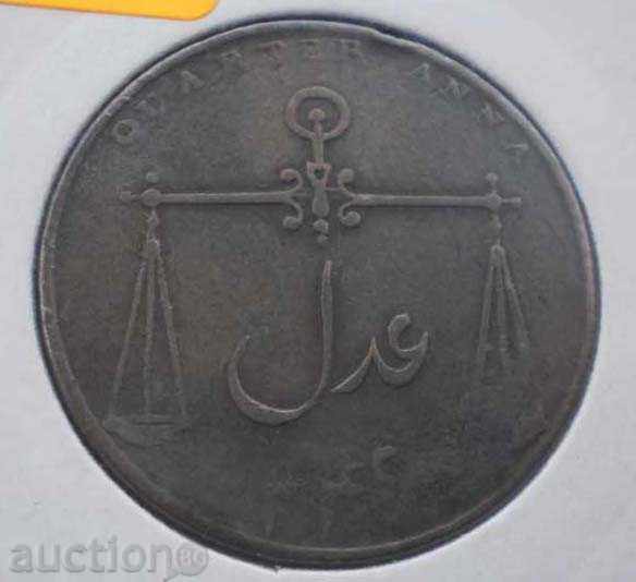 Bombay-India Anna ¼ 1830 de monede rare cu preț € 11.76 | 23.00 BGN