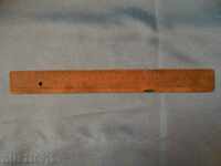 Linie veche de lemn - 30 cm lungime