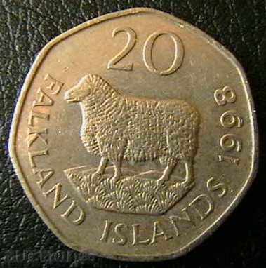 20 пенса 1998, Фолкландски острови