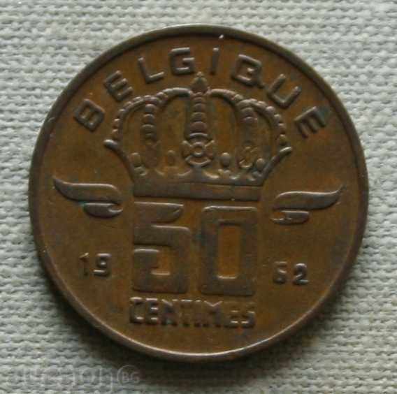 50 de centime 1962 Belgia - legendă franceză