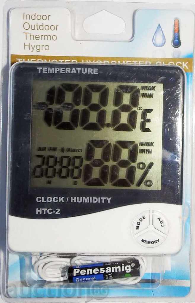 HTC-2 THERMOMETER (EXTERNAL + INNER) HYDROMER, CLOCK with price 13.00 BGN | € 6.65 HTC-2 THERMOMETER (EXTERNAL + INNER) HYDROMER, CLOCK with price 13.00 BGN | € 6.65