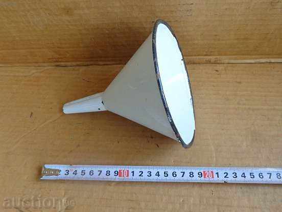 Delivery of Enameled funnel, household utensil with enamel, wounded sod