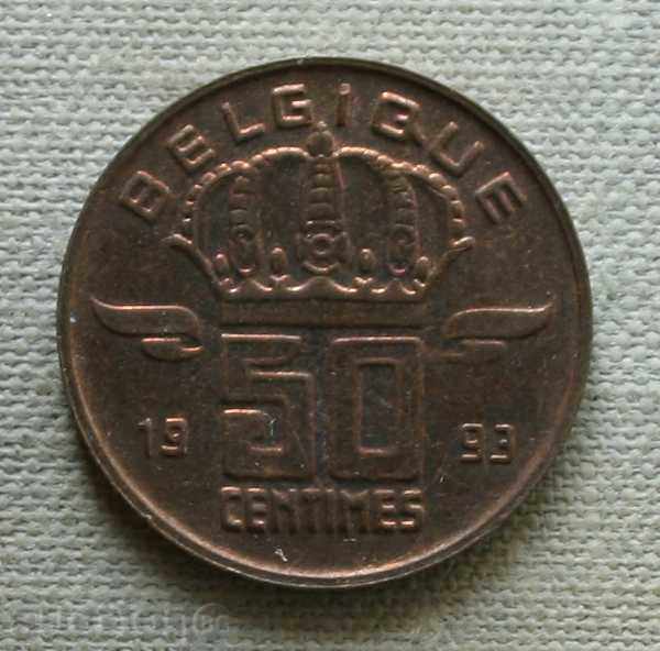 50 centimes 1993 Belgia - legenda franceză UNC