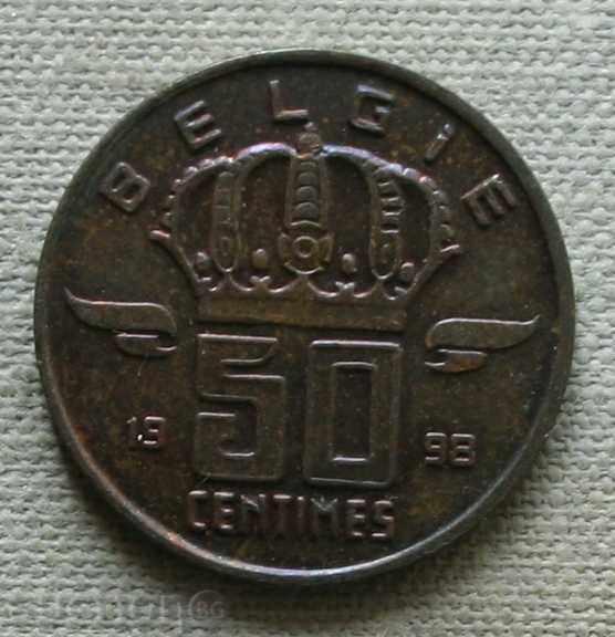 50 сантима 1998  Белгия -холандска.легендa  UNC