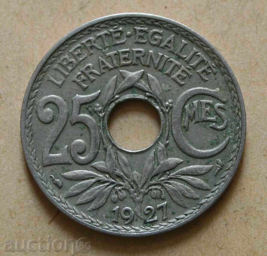 25 centime 1927 Franța