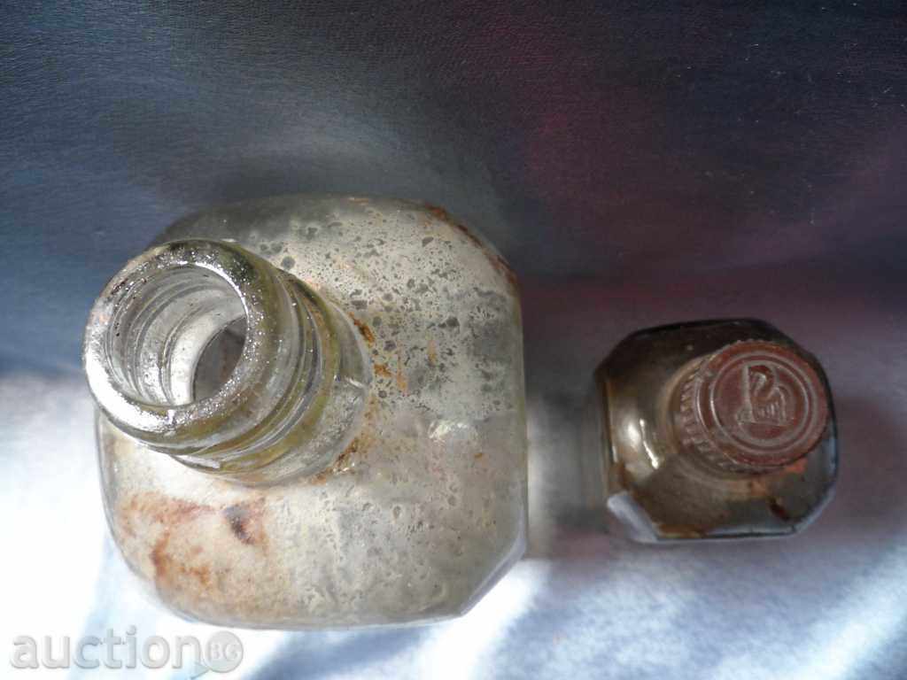 lot of old glass bottles - 2 pcs. with price 10.00 BGN | € 5.11