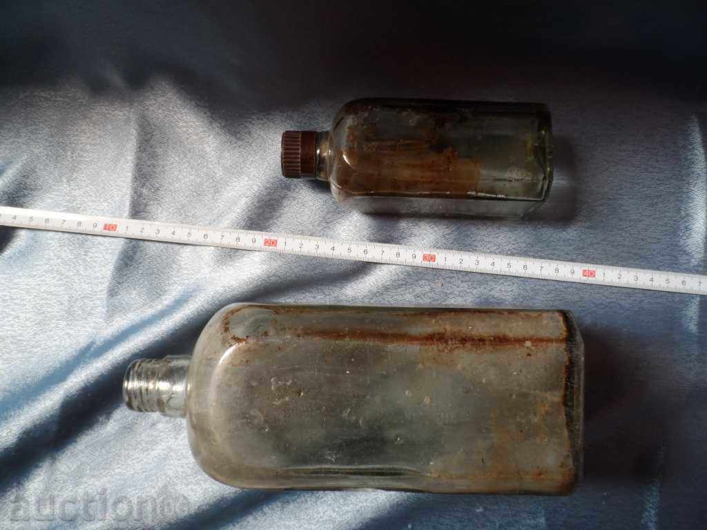 Auction  lot of old glass bottles - 2 pcs.