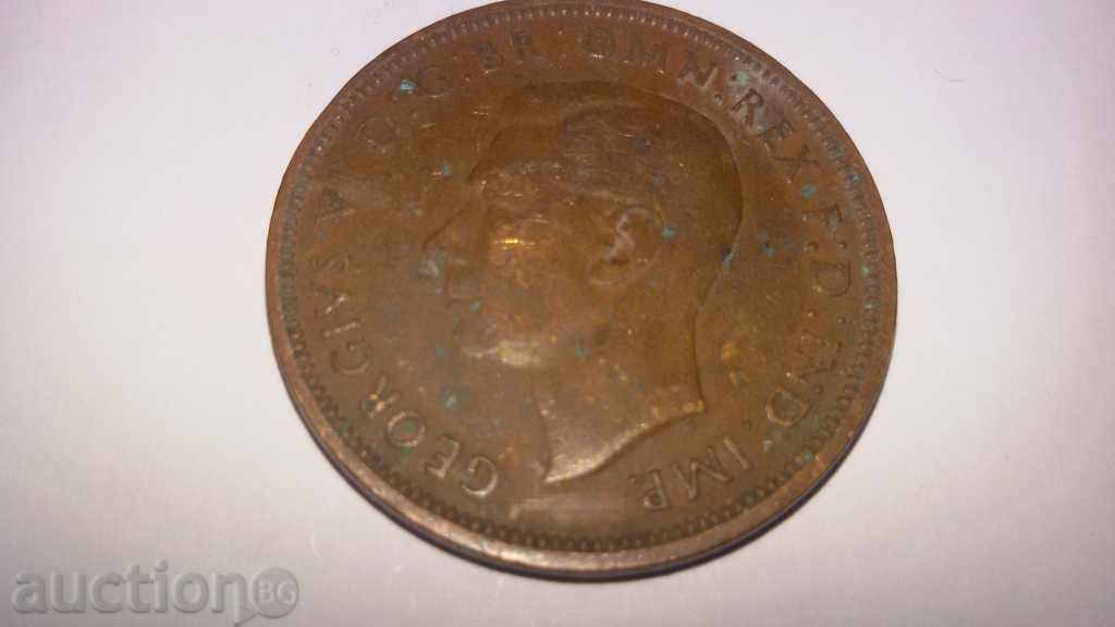 Auction half penny 1947 GEORGIVS VI Auction half penny 1947 GEORGIVS VI