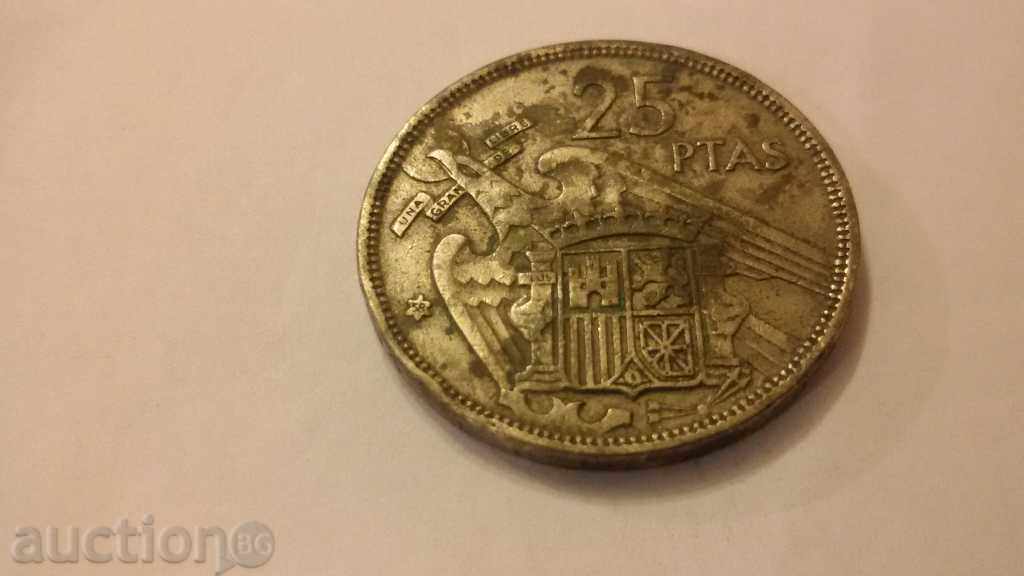 Auction 25 ptas 1957 Auction 25 ptas 1957