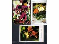 3 pcs. POSTAL CARDS "FLOWER"
