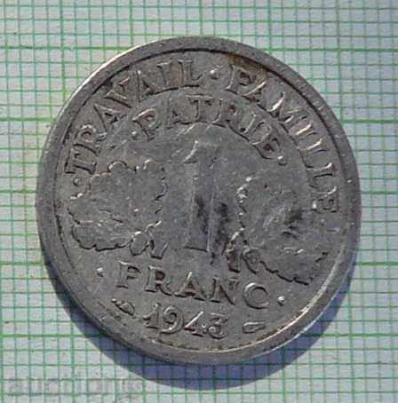 1 franc 1943 -Franța