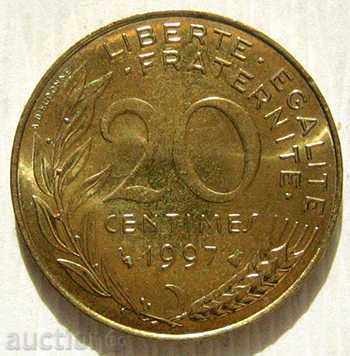 Франция 20 сантима 1997 / France 20 Centimes 1997