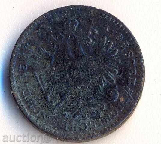 Ломбардска Венеция Имперо аустриако 1 кр. 1858м с цена 6.50 лв. | € 3.32