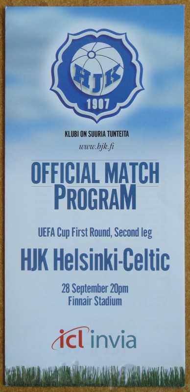 Football program HIK-Celtic, UEFA 2000 with Stilyan Petrov