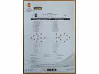 Football team sheet Ludogorets-PSV, Europa League - 2013