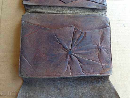 Delivery of Old leather men's wallet, purse, purse
