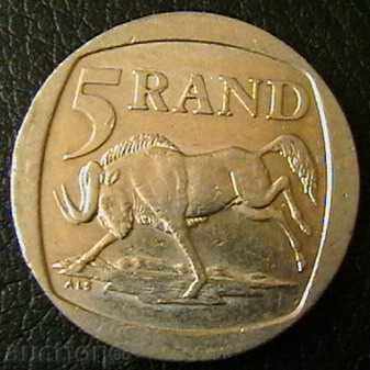 5 rand 1996 Africa de Sud
