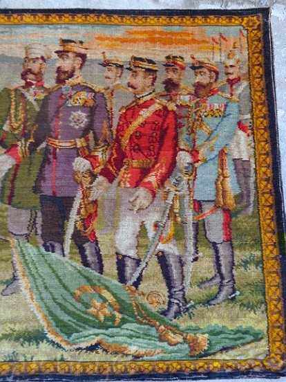 Licitație Covor de perete țesut vechi, poză, panou, anii 1980