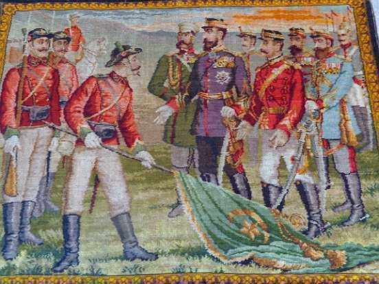 Covor de perete țesut vechi, poză, panou, anii 1980 - 5