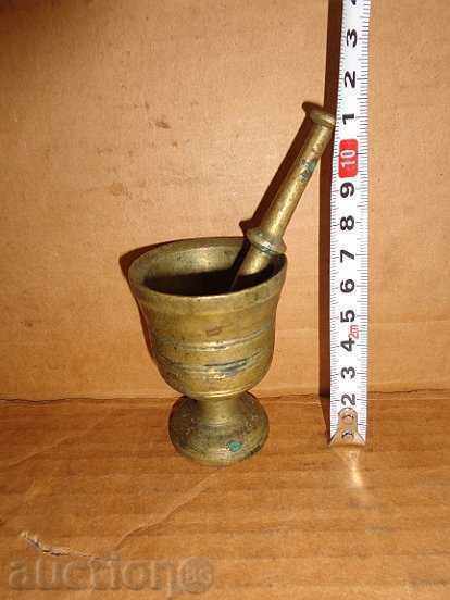 Παλιά χάλκινο κονίαμα - μινιόν με γουδοχέρι με τιμή 69.00 BGN | € 35.28